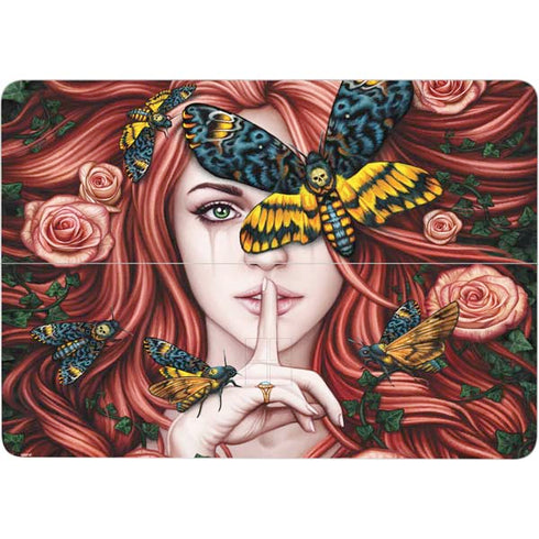 Gothic Woman and Death Moth Butterflies by Sarah Richter Surface Laptop Studio Skin